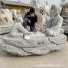 Escultura de figura tallada en piedra de Li Bai, gran campus, boceto, cultura, historia antigua, celebridad, decoración, parque, plaza, paisaje.