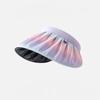 Sombrero de Concha de Color Gradual para Mujer Verano Resistente a los Rayos UV Pegamento Negro Sombrero con Banda para el Cabello Moda Sombrero de Sol de Copa Vacía