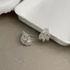 Brincos de Prata Estilo Francês para Mulheres, Luxo Leve, Sensação de Alto Padrão, Design Versátil para o Dia a Dia, Brincos e Tarraxas