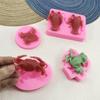 Molde de Silicone para Chocolate Fondant Caranguejo Lagosta Sapo Molde DIY Aromaterapia Gesso Vela Ferramenta de Argila