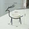 Cenicero de cerámica con diseño de ciervo de estilo nórdico con arte de hierro, con personalidad creativa, ideal para el hogar moderno, sala de estar, dormitorio y adornos decorativos.