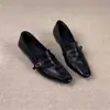 Moda Nova Primavera 2026 Bico Quadrado Emagrecedor Versátil Sapatos para o Dia a Dia Mocassins Femininos de Calçar