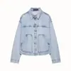 Nova Jaqueta Jeans Clássica Casual de Moda Feminina de Primavera Europeia e Americana para Comércio Exterior Transfronteiriço