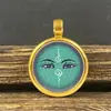 Tíbet Cinco Deidades de la Riqueza Ojo de Zaki Carnero, Espíritu Zorro Cinco Ancianos, Ocho Dioses Guardianes Acero de Titanio 1.5cm Colgante Pequeño Thangka