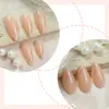 Uñas Almendradas Medias Europeas y Americanas Uñas Portables Hoja Nude Francesa Parches de Manicura Francesa Uñas Postizas Venta al por Mayor de Comercio Exterior