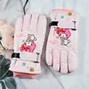 Guantes de esquí para niños, de invierno, bonitos, de algodón, cálidos y forrados con vellón, gruesos, para niños de 9 a 14 años, con protección contra la nieve en invierno.