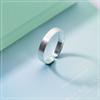Anillo de Plata S925 para Mujer, Estilo Coreano y Japonés, Anillo Abierto Sencillo Liso Cepillado, Anillo Único de Moda Tendencia J3474