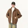 Otoño 2026 Nuevo Chaqueta con Cremallera de Moda Primavera y Otoño Abrigo Ropa de Trabajo Holgado Top de Gama Alta para Adolescentes