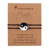 Pulsera tejida a mano de 8 caracteres transfronteriza, pulsera trenzada de Nudo Tai Chi, nudo plano, pulsera de amistad para exportación, pulsera de pareja