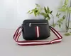 B Li Padrão Cruzado Clássico Listrado Masculino Casual Viagem Couro Genuíno Ombro Mensageiro Câmera Bolsa Masculina Fotos Tiro Real