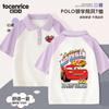Camisa Polo Cars Rayo McQueen Camiseta de Manga Corta para Niños Chico Guapo Ropa de Verano Verano Manga Media Niños