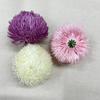 Flor artificial cabeza de flor de clavel verde tacto de pegamento suave cabeza de flor de bola de lana cabeza de flor de crisantemo ping pong de plástico cabeza de flor artificial de sentido avanzado