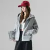 Sudadera corta para mujeres petite, nuevo top ajustado primavera/otoño 2026, chaqueta deportiva casual holgada estilo coreano