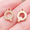Colgantes de Letra P del Alfabeto Inglés en Oro de 26 Quilates con Diamantes, Dijes Mayúsculos en Inglés, Collares Pendientes DIY, Accesorios de Joyería Transfronterizos