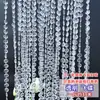 Cortina de Hilo de Cuentas de Cristal Acrílico Cadena de Cuentas Decoración de Pasillo de Boda Escenario Decoración de Árbol de Navidad Accesorios Octagonales Cuentas de Madera