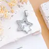 Pingente Estrela e Lua Transfronteiriça Acessórios para Joias DIY Galvanizado a Ouro Real 18K Zircônia Microincrustada Acessórios de Design Simples