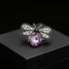 Série Abelha Broche de Inseto Strass Pino Decorativo Nova Personalidade Feminina Moda Barroco Distintivo Fixo