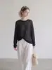 Kimono transparente de protección solar estilo casual para mujer, nuevo modelo verano 2026, corte holgado, adelgazante, top versátil de color liso para ir al trabajo
