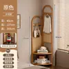 Perchero de esquina, estante de almacenamiento para dormitorio de pie, tendedero interior para el hogar, perchero multifuncional, estante de almacenamiento