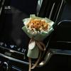 Flor Seca para Coche Salida de Aire del Coche Aromaterapia Ramo Creativo de Rosas Decoración Interior del Coche Cumpleaños Graduación Ceremonia de Acompañamiento