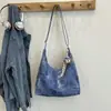 Bolsa Tote Ombro Transversal Casual Estilosa Cor Sólida Grande Capacidade Moda Coreana Tendência Simples para o Dia a Dia