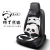 Almofada de assento de carro verão quatro estações universal gelo seda respirável simples desenho animado panda almofada de assento carro cintura encosto de cabeça