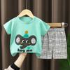 Conjunto de Shorts de Manga Curta de Verão para Crianças, Camiseta 100% Algodão, Estilo Fino para Meninos e Meninas, Nova Roupa Infantil 2026, Atacado para Meninos