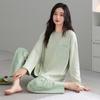 Pijama Talla Grande para Chica Gordita Mujer Holgado Algodón Puro Manga Larga Algodón Delgado Otoño e Invierno Dormitorio Estudiantil Ropa para el Hogar