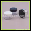 Caja redonda transparente blanca y negra de 7g, botella pequeña de muestra para crema 7ml, caja para polvo, botella de boca ancha para ungüento, polvo de cebolla dorada para arte de uñas, dividido en botellas