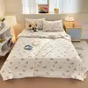 Colcha de verano de algodón tejido de soja, colcha de verano fresca, colcha de aire acondicionado, diseño fino de dibujos animados, lavable a máquina, colcha de regalo, disponible para venta al por mayor y dropshipping