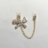 Alta retención de color diy accesorios de cristal colgante de copo de nieve cadena pulsera deslizante de terraplén de mariposa collar accesorios de cuerda hechos a mano