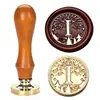 Novo Produto de Setembro Montanha Mar Carta Grão de Madeira Cabo de Madeira Série Selo Único Carimbo de Selo de Cera Cabeça de Selo de Cobre + Cabo Conjunto Completo Atacado