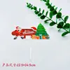 Nova Cor de Natal Impressão Papai Noel Alce Cartão de Bolo Acrílico Decoração de Bolo de Panificação Suprimentos de Natal