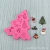 Série de árvores de Natal muletas alce Bell bolo de fondant molde de silicone bolo de chocolate decoração de pastelaria
