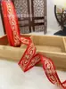 Laço de fita festivo estilo chinês vermelho grande de 1,0-1,7 cm acessórios para roupas de minorias étnicas atacado