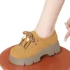 Nuevos Mocasines de Mujer Otoño 2026 Zapatos de Cuero para Uso Diario Casual, Versátiles de Moda con Borlas y Cordones Zapatos de Cuero Suave para Mujer