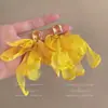 Pendientes de Ganchillo Flor Dopamina Dulce para Mujer, Nuevo Estilo Vacaciones de Verano, Pendientes Lindos Exagerados de Playa de Gama Alta para Mujer