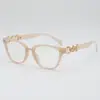 Nuevo Dulce de Color Dopamina Europeo y Americano Moda Versátil Ojo de Gato Decoración Personalizada Se Puede Combinar con Gafas Planas para Miopía