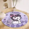 Tapete Redondo de Desenho Animado Imitação de Caxemira Quarto Infantil Tapete de Cabeceira Tapete para Cadeira de Computador Sala de Estudo Área de Leitura Tapete Refrescante para os Pés