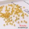 Banhado a Cobre Ouro Real 14K Contas Rodas Contas Redondas Contas Soltas Pulseira de Fio Acessórios para Colar Contas diy Pacote 18K Contas Douradas