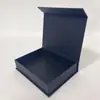 Papel Preto Especial Toque de Papel Estampagem a Quente e Ímã Prateado Caixa de Presente em Formato de Livro Caixa de Papel Magnética Flip Personalizada Personalização