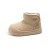 Botas de neve infantis, sapatos macios de inverno para bebês, botas de algodão para meninos, sapatos grandes de algodão com forro de fleece e espessados, sapatos quentes para meninas