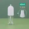 Botella de Loción Cápsula de 30 40 50 ml Botella de Plástico Transparente con Fondo Redondo Botella Vacía para Relleno de Gel de Ducha Tipo Prensa