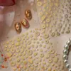 Pegatinas para Uñas Tensor Lujo Ligero Patrón de Moneda de Cobre que Trae Fortuna M1343 Lindas Pegatinas para Uñas de Bolsa de la Suerte de Caqui de Año Nuevo