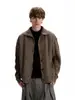 Suéter de botones estilo granero retro americano, unisex, para otoño e invierno, con un ambiente relajado y casual, tejido de punto holgado