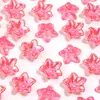 Acrílico Transparente AB Iridiscente Flor de Rosa Colorida Flor de Cinco Pétalos Puntiaguda Cuentas para Pulsera Hecha a Mano DIY Accesorios de Joyería