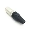 Conector XLR Macho de 3 Pines con Rosca Interna Niquelado Enchufe para Micrófono Mezclador de Audio Amplificador