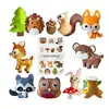 Kit de Arte de Costura com Feltro Transfronteiriço para Crianças Pacote de Material de Educação Infantil Terno Divertido de Costura DIY de Natal