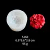 Novo molde de silicone líquido em formato de flor de rosa, papoula e peônia, argila macia, açúcar, gesso
