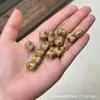 Árbol de sándalo natural, cuentas auspiciosas para deseos, relleno de oro, pulsera de cuentas DIY, accesorios de joyería hechos a mano con cuentas